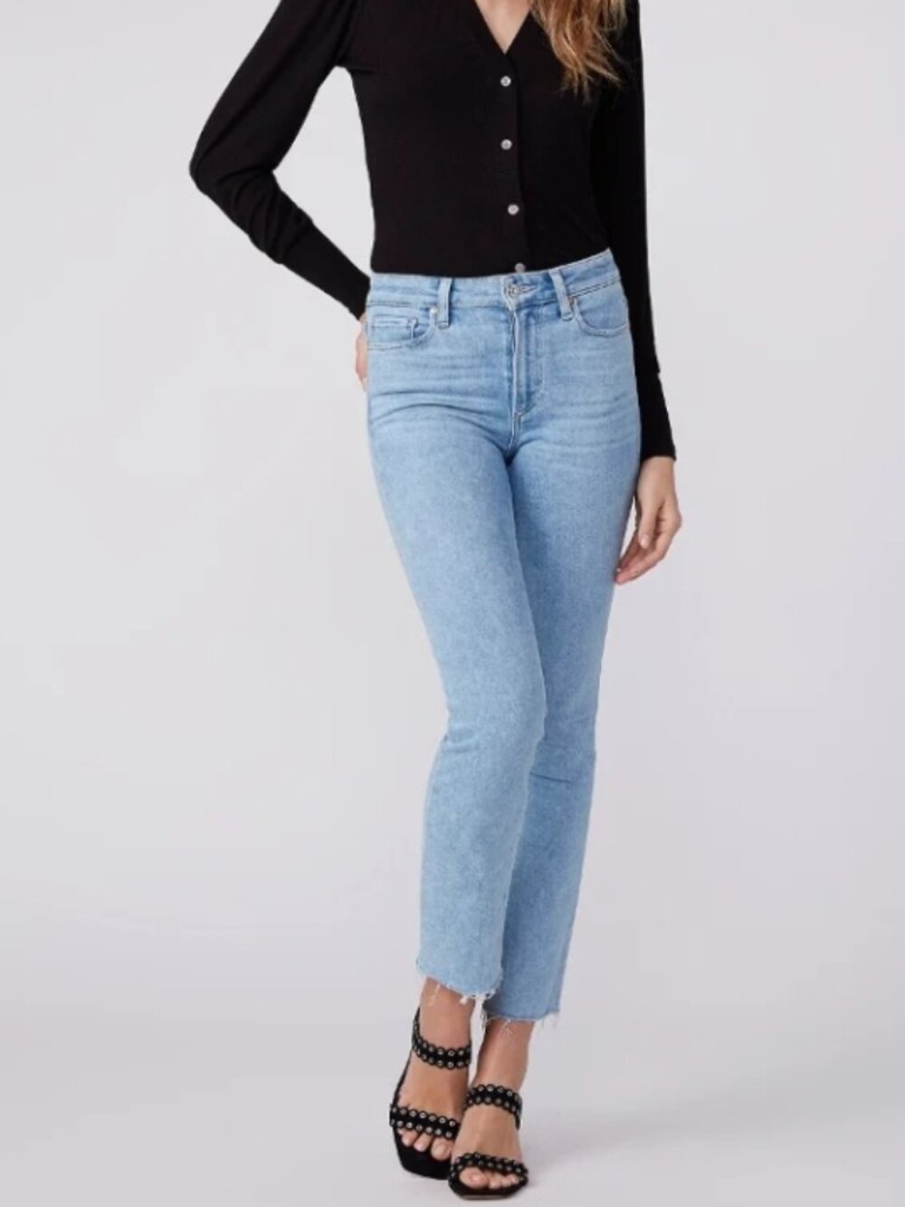 Like New! Paige Cindy Hi Rise Straight w raw Hem in Park Avenue Size 25
